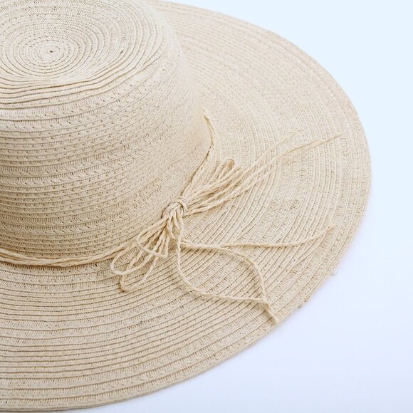 Women's Wide Brim Floppy Sun Hat with Braid - Picture 6 of 7